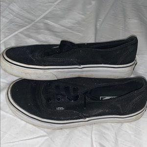 Black sparkle Vans